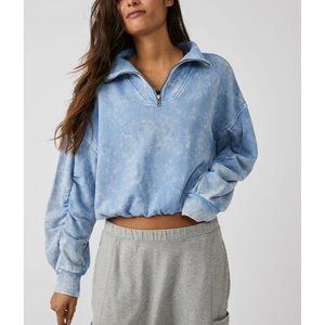 NWT Free People Movement Valley Girl Pullover in Cloudy Waters